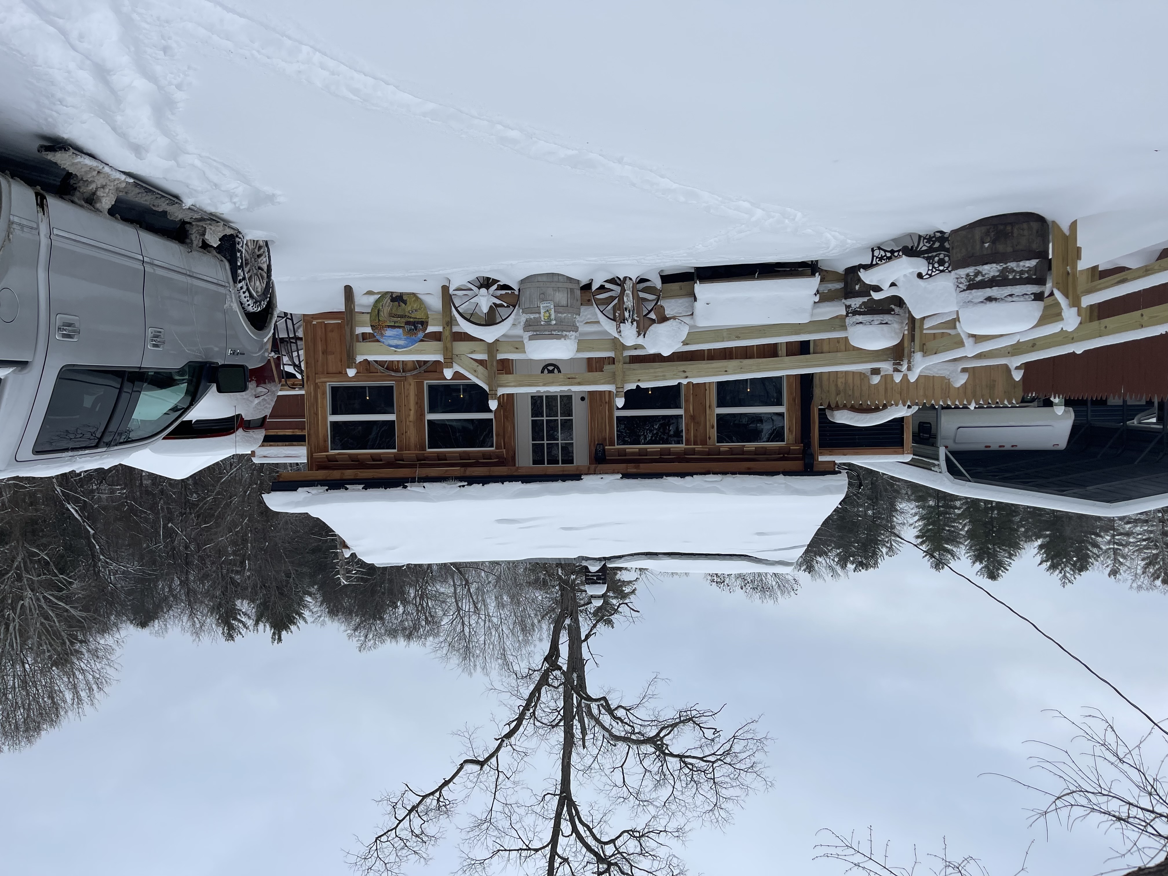 Front of House with snow